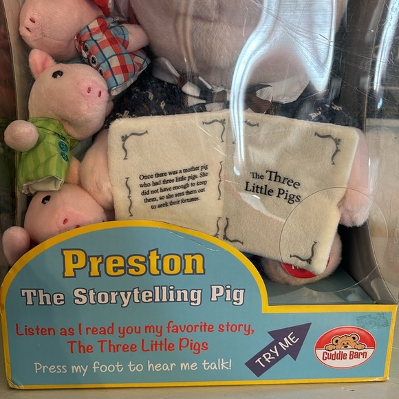 Preston the Storytelling Pig Cute Plush Puppets NIB - Picture 3 of 8
